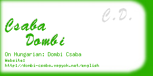 csaba dombi business card
